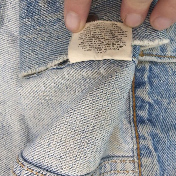 Levi’s 70505 Denim Trucker Jacket Light Wash Made in USA Orange Tab – Men’s 46 - Picture 8 of 14